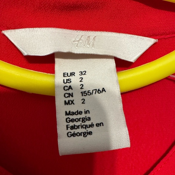 H&M Red Maxi Shirt Dress – Size 2 - Picture 4 of 4